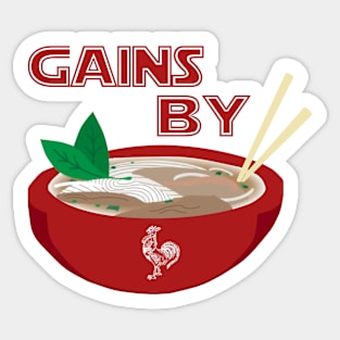 Gains by Pho Sticker